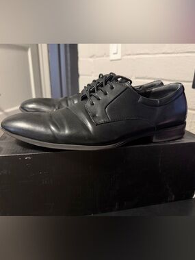 Alfani Men's Black Leather Derby Dress Shoes